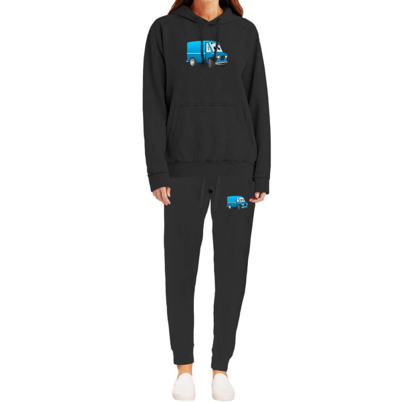 Blue Mini Van Cartoon Hoodie & Jogger set by saterseim | Artistshot