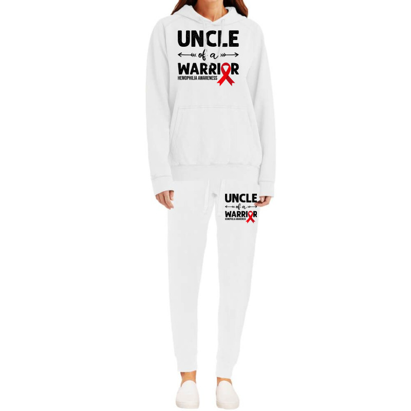 Mens Uncle Of A Warrior, Red Ribbon Hemophilia Awareness T Shirt Hoodie & Jogger set by cm-arts | Artistshot