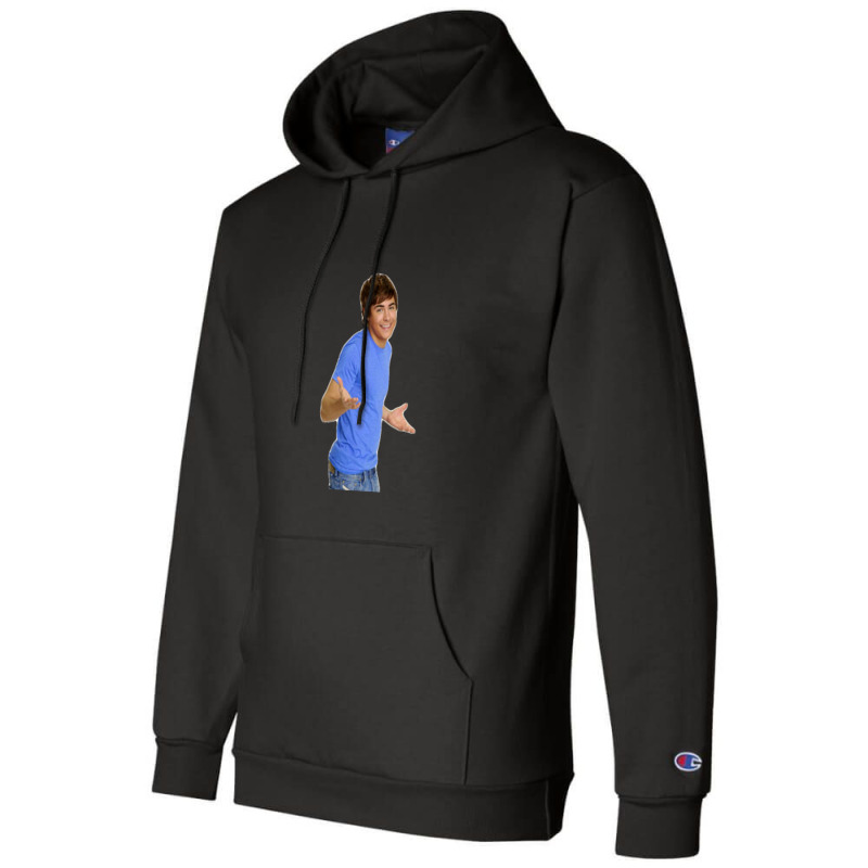 Zac Efron   Troy Bolton   Shrug Meme   1 Champion Hoodie | Artistshot