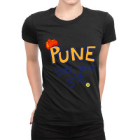 Pune Tithe Kay Une Ladies Fitted T-shirt | Artistshot