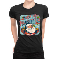 Daphne Christmas Naughty List Funny Santa Xmas Holiday Ladies Fitted T-shirt | Artistshot