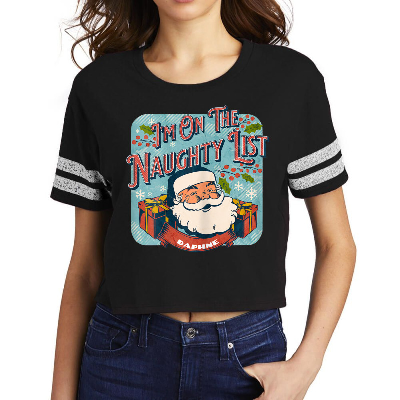 Daphne Christmas Naughty List Funny Santa Xmas Holiday Scorecard Crop Tee by Queens | Artistshot