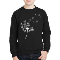 Dandelion Blowing Away In The Wind Into The Sky Art Youth Sweatshirt | Artistshot