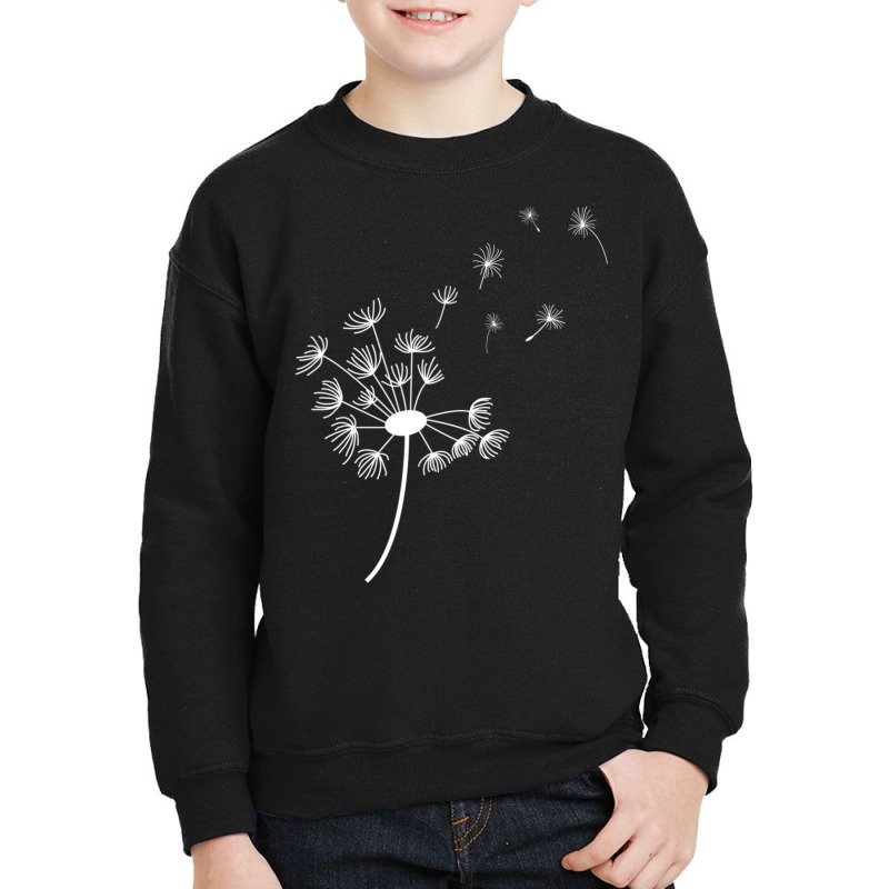 Dandelion Blowing Away In The Wind Into The Sky Art Youth Sweatshirt by cm-arts | Artistshot