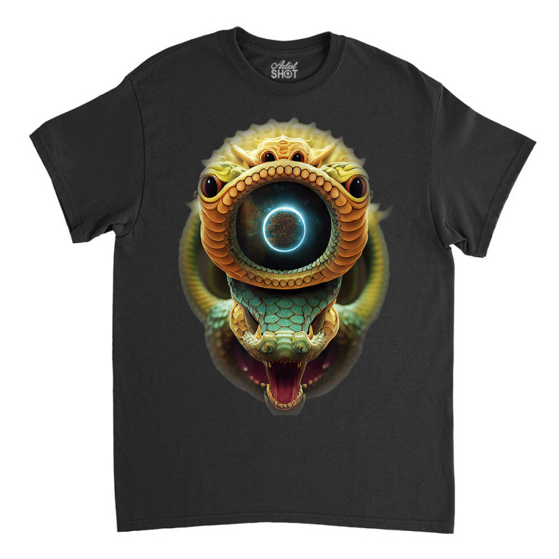 Serpentine Water A Monster Huge Eyes Halloween Mythical Classic T-shirt | Artistshot