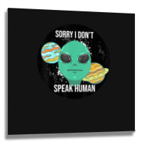 Alien Outer Space Et Extraterrestrial Galaxy Metal Print Square | Artistshot