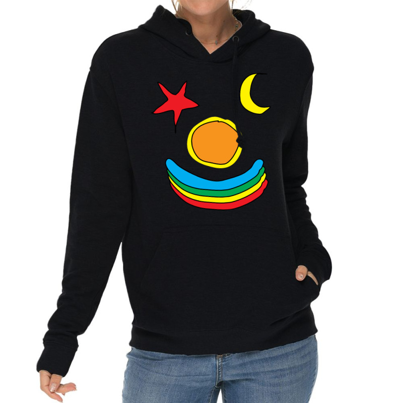 Stars And Moonstars, Moon, Sun And Rainbow Lightweight Hoodie by hawkunicorn | Artistshot