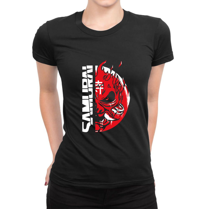 Painted Samurai Ladies Fitted T-Shirt by StefanieCook | Artistshot