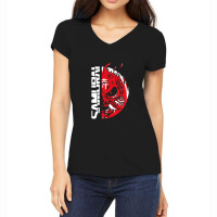 Painted Samurai Women's V-neck T-shirt | Artistshot