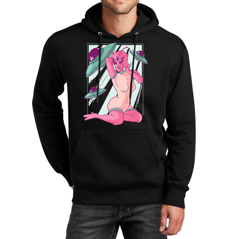 Alien Pin Up Space Girl Men Unisex Hoodie by doboc | Artistshot