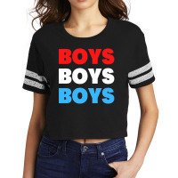 Boys Boys Boys Red White Blue Scorecard Crop Tee | Artistshot