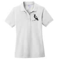 Magpie , Australian Bird Art With Artists Signature Ladies Polo Shirt | Artistshot