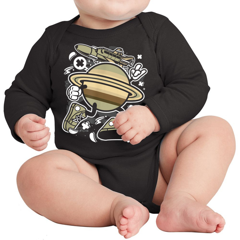 Funny Science Space Planet Pluto Long Sleeve Baby Bodysuit | Artistshot