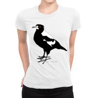 Magpie, Australian Bird Ladies Fitted T-shirt | Artistshot