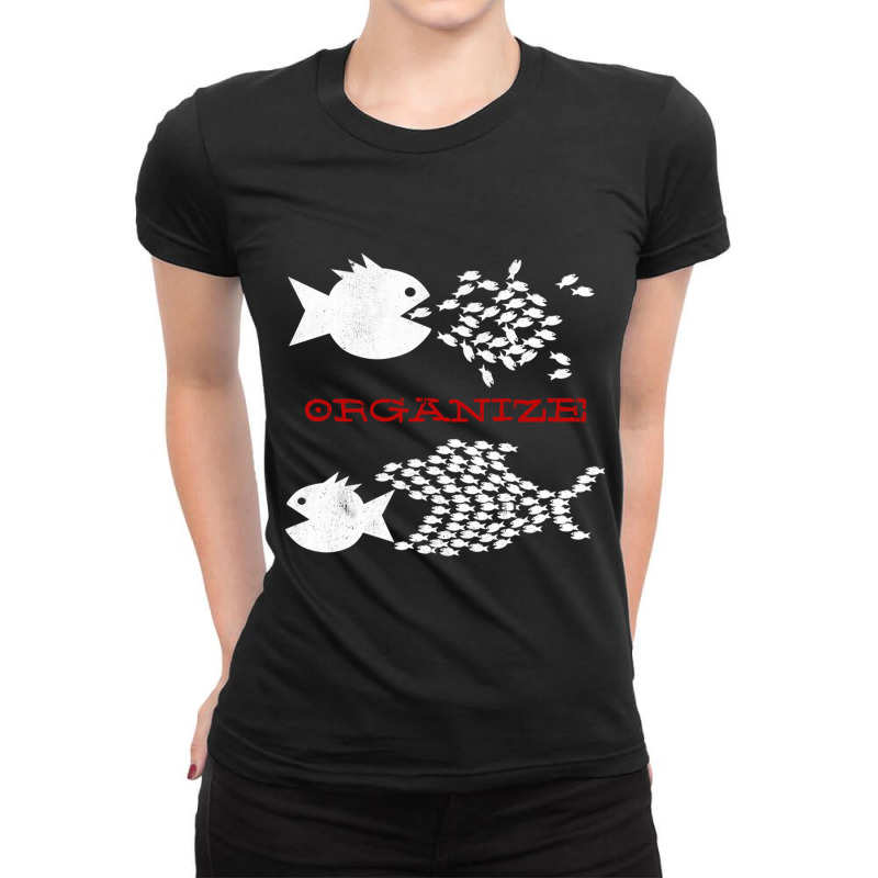 Organizer Fish Ladies Fitted T-Shirt by SUMMARMURRASS | Artistshot