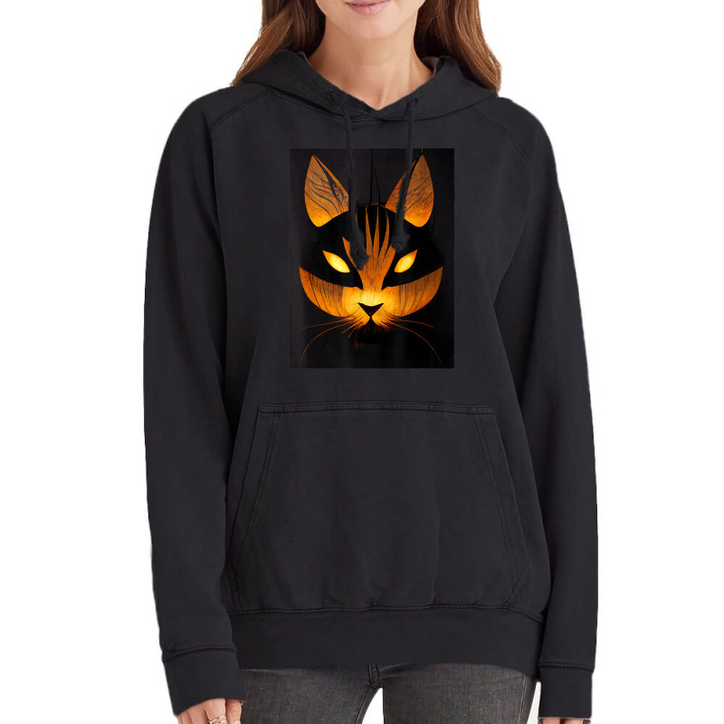 Halloween Cat   Spooky Kitty   Creepy Halloween Party Vintage Hoodie | Artistshot