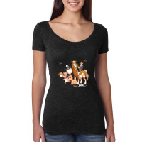 Cartoon Animals Anime Women's Triblend Scoop T-shirt | Artistshot