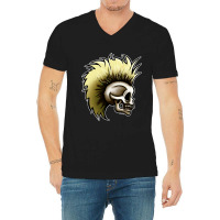 Punk Skull (bleach Blonde Version) V-neck Tee | Artistshot