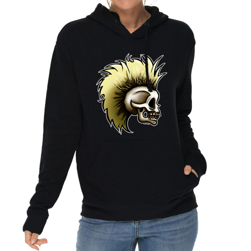 Punk Skull (bleach Blonde Version) Lightweight Hoodie | Artistshot