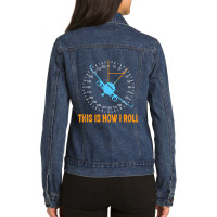 This Is How I Roll Airplane Pilot Shirt Aviation Ladies Denim Jacket | Artistshot