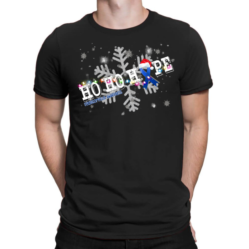 Syringomyelia Fighter Syringomyelia Awareness - Ho Ho Hope Cure Christ T-shirt | Artistshot