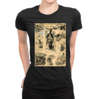 Vintage Crazy Lunatics Cartoon  1855 Sanatorium Des Airs Ladies Fitted T-shirt | Artistshot