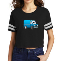 Blue Mini Van Cartoon 1 Scorecard Crop Tee | Artistshot