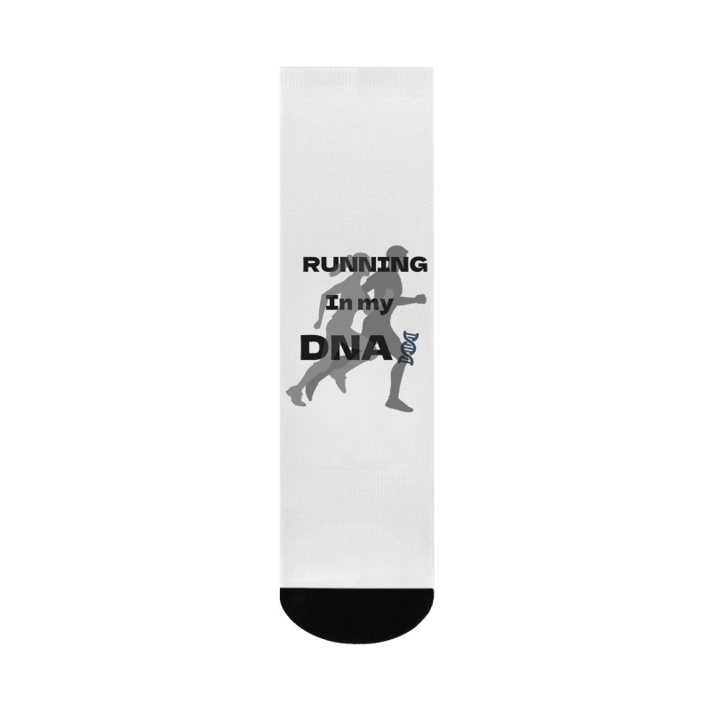 Running Is In My Dna Biology Motivation Genetics Workout Crew Socks | Artistshot