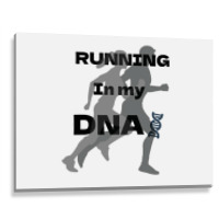 Running Is In My Dna Biology Motivation Genetics Workout Metal Print Horizontal | Artistshot