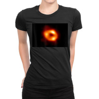 First Image Of Black Hole In Our Milky Way Galaxy 2022 Ladies Fitted T-shirt | Artistshot