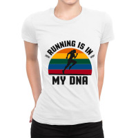 Running Is In My Dna Biology Motivation Genetics Workout Classic Ladies Fitted T-shirt | Artistshot