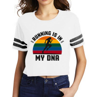 Running Is In My Dna Biology Motivation Genetics Workout Classic Scorecard Crop Tee | Artistshot