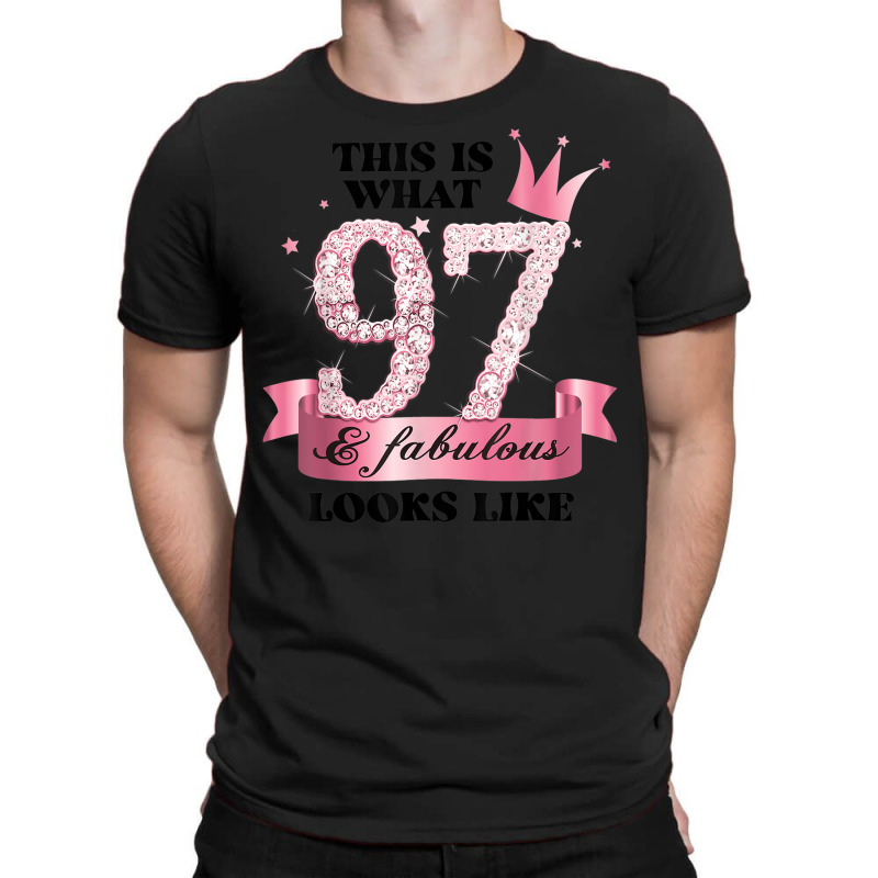 97 & Fabulous I Pink White Party Group Candid Photo Outfit T-shirt | Artistshot