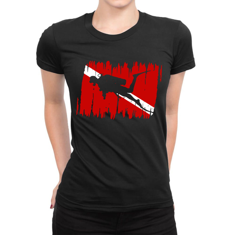 Diving Gear Ladies Fitted T-Shirt by Utsuri | Artistshot