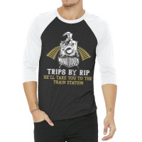 Trips By Rip Take Him To Train Station Retro Vintage 3/4 Sleeve Shirt | Artistshot