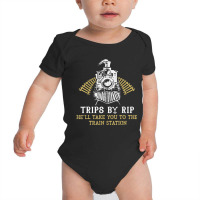 Trips By Rip Take Him To Train Station Retro Vintage Baby Bodysuit | Artistshot