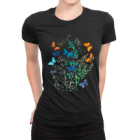 Butterfly A Kaleidoscope Of Fluttering Butterflies And Caterpillars (1 Ladies Fitted T-shirt | Artistshot