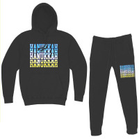 Happy Hanukkah Tie Dye Chanukkah Jewish Holiday Long Sleeve T Shirt Hoodie & Jogger Set | Artistshot