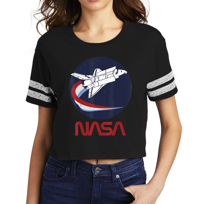 Shuttle Three Color Swoosh Circle Scorecard Crop Tee by ledo | Artistshot