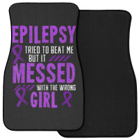 Epilepsy Warrior Day Epileptic Girl Purple Survivor Advocate Front Car Mat | Artistshot