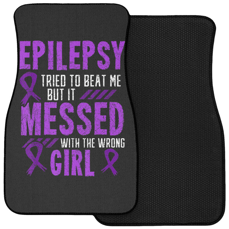 Epilepsy Warrior Day Epileptic Girl Purple Survivor Advocate Front Car Mat | Artistshot