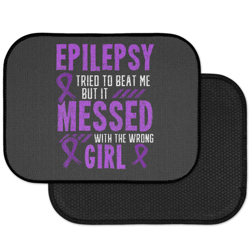 Epilepsy Warrior Day Epileptic Girl Purple Survivor Advocate Rear Car Mat | Artistshot