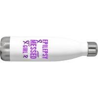 Epilepsy Warrior Day Epileptic Girl Purple Survivor Advocate Stainless Steel Water Bottle | Artistshot