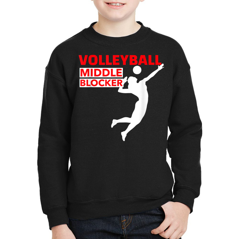 Volleyball Sport Middle Blocker Position T Shirt Youth Sweatshirt by cm-arts | Artistshot