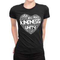 Vintage Unity Day Orange Solidarity Kindness On Heart Anti T Shirt Ladies Fitted T-shirt | Artistshot