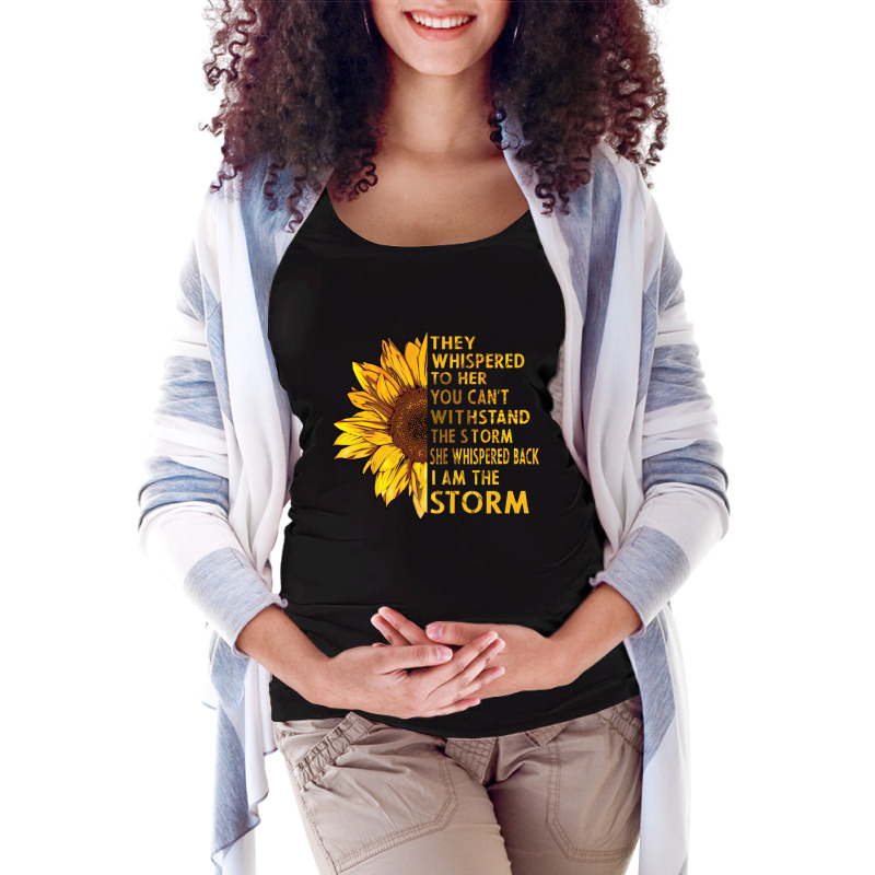 They Whispered To Her You Cannot Withstand The Flower Maternity Scoop Neck T-shirt by cm-arts | Artistshot