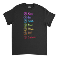 Seven Chakra Om Yoga Classic T-shirt | Artistshot