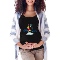 Dr. Seuss Grinch Let It Snow Maternity Scoop Neck T-shirt | Artistshot