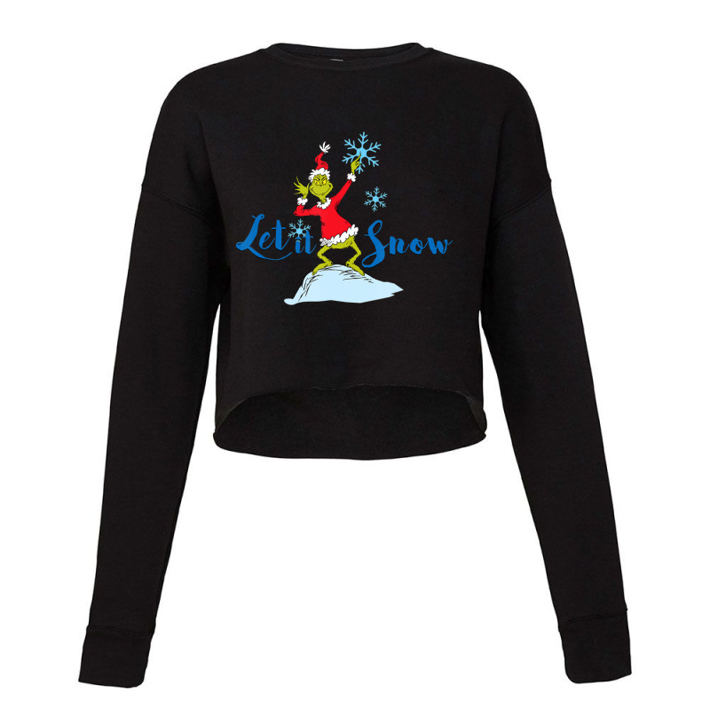 Dr. Seuss Grinch Let It Snow Cropped Sweater by cm-arts | Artistshot