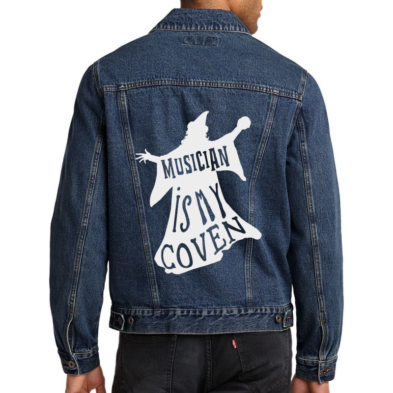 Musician Gifts   Musician Is My Coven 1 Men Denim Jacket by cm-arts | Artistshot